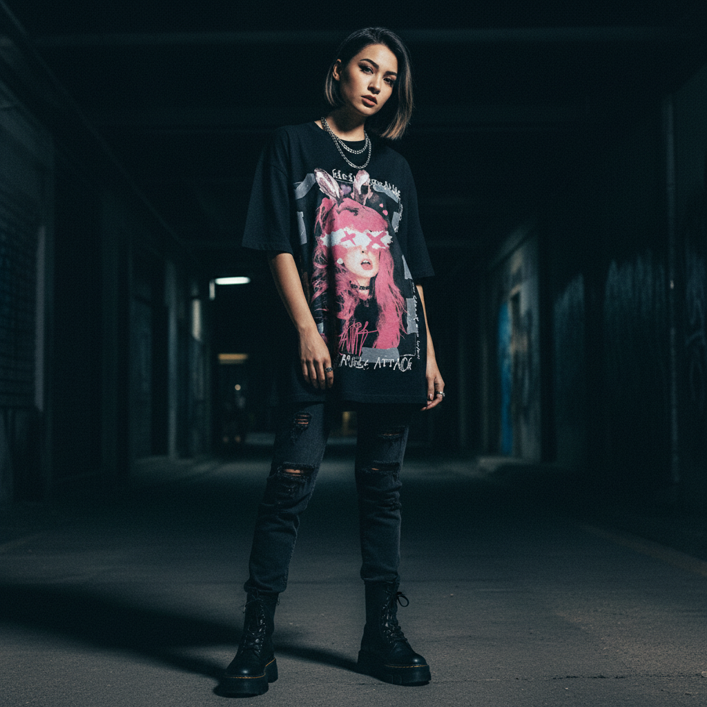 Bunny Girl Tshirt Lifestyle