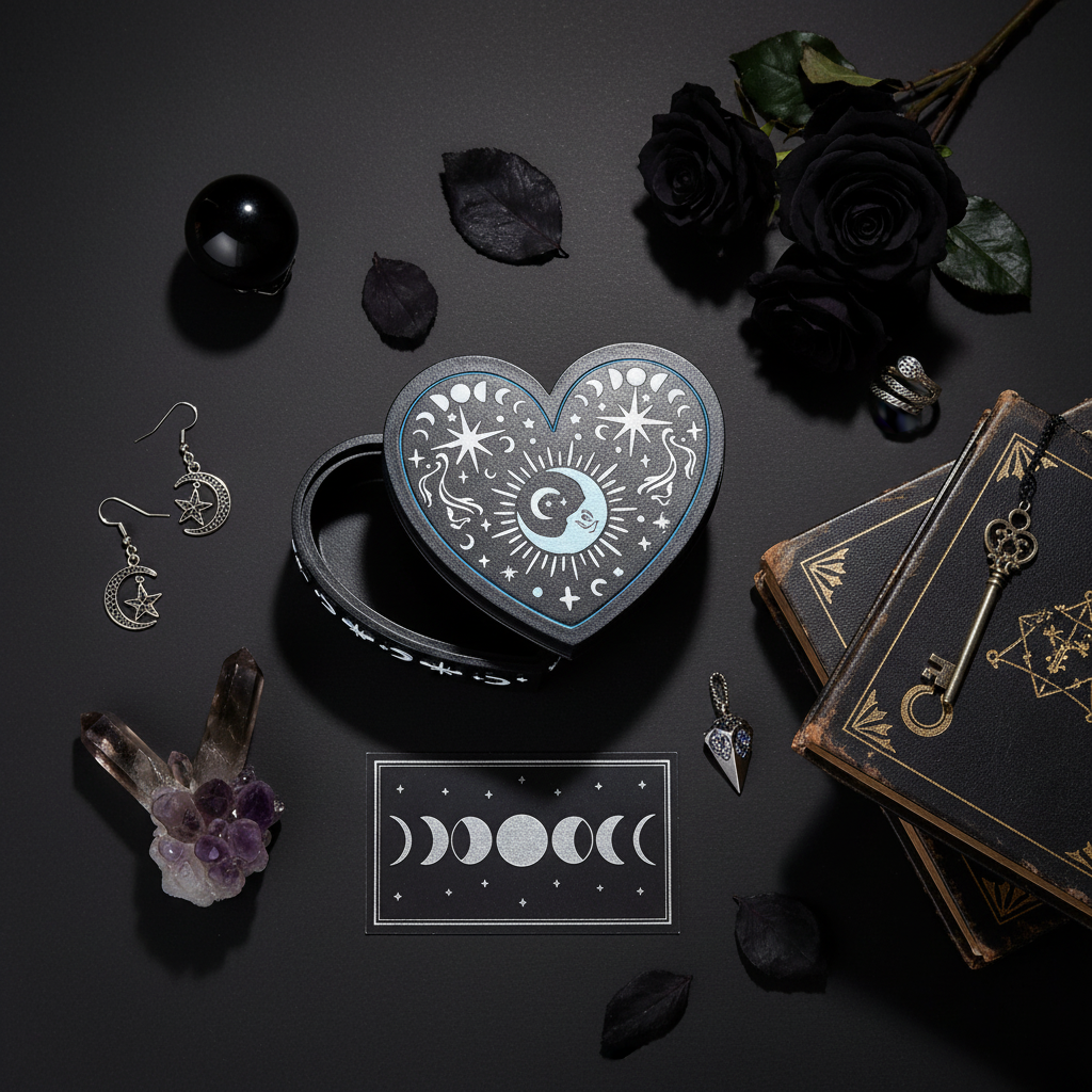 Flat lay med himmelska element