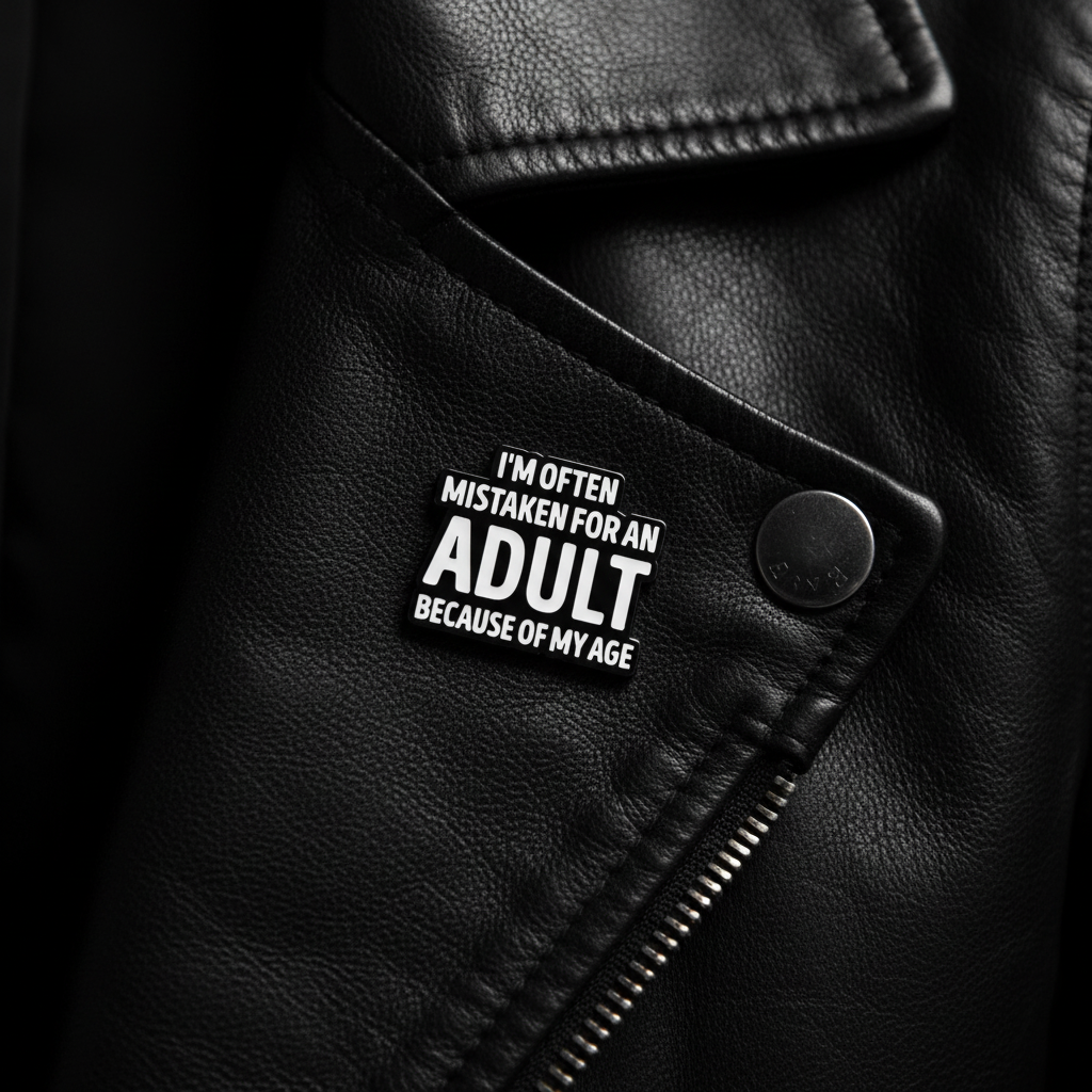 Adult Pin på läderjakka
