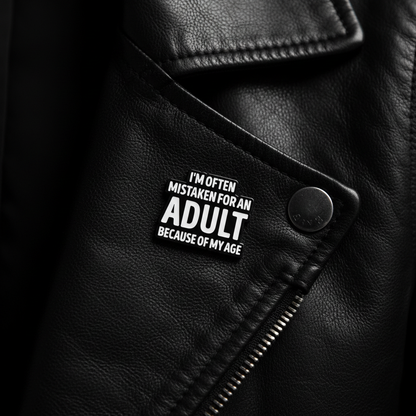 Adult Pin på läderjakka