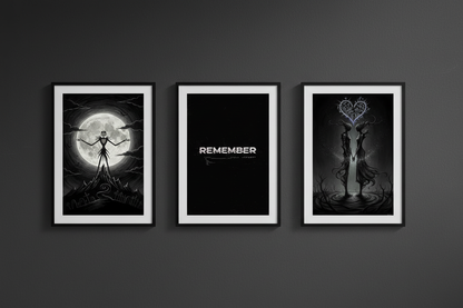Gallery wall mockup med tre posters