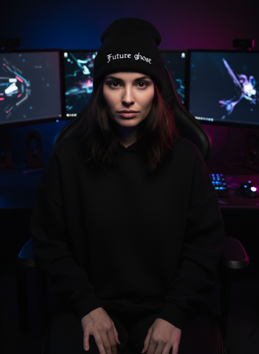 Gaming girl front view no mouse