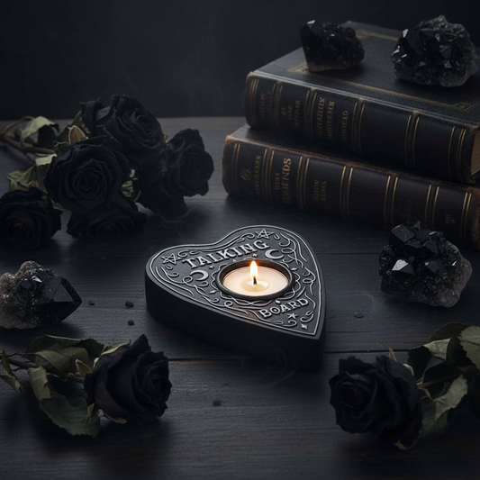 Gotisk altar med värmeljushållare