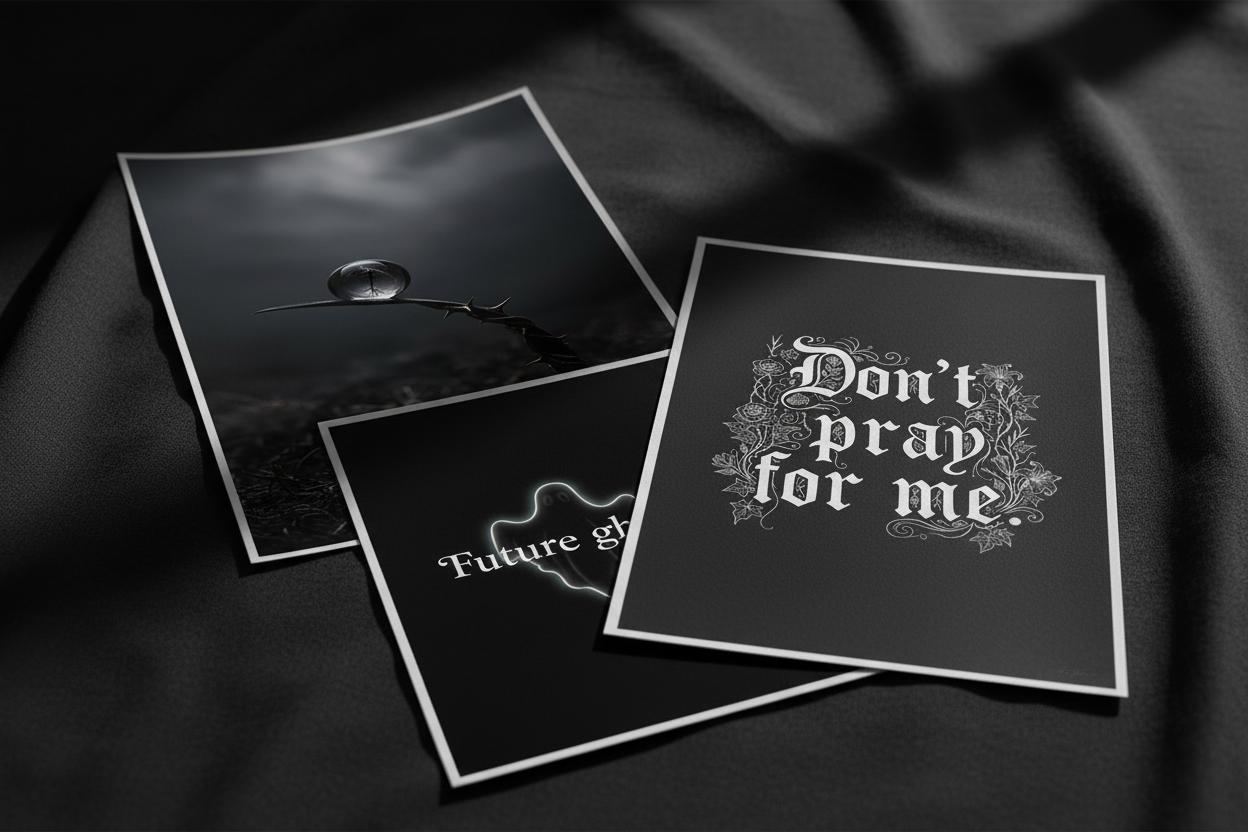 Mockup med alla tre prints