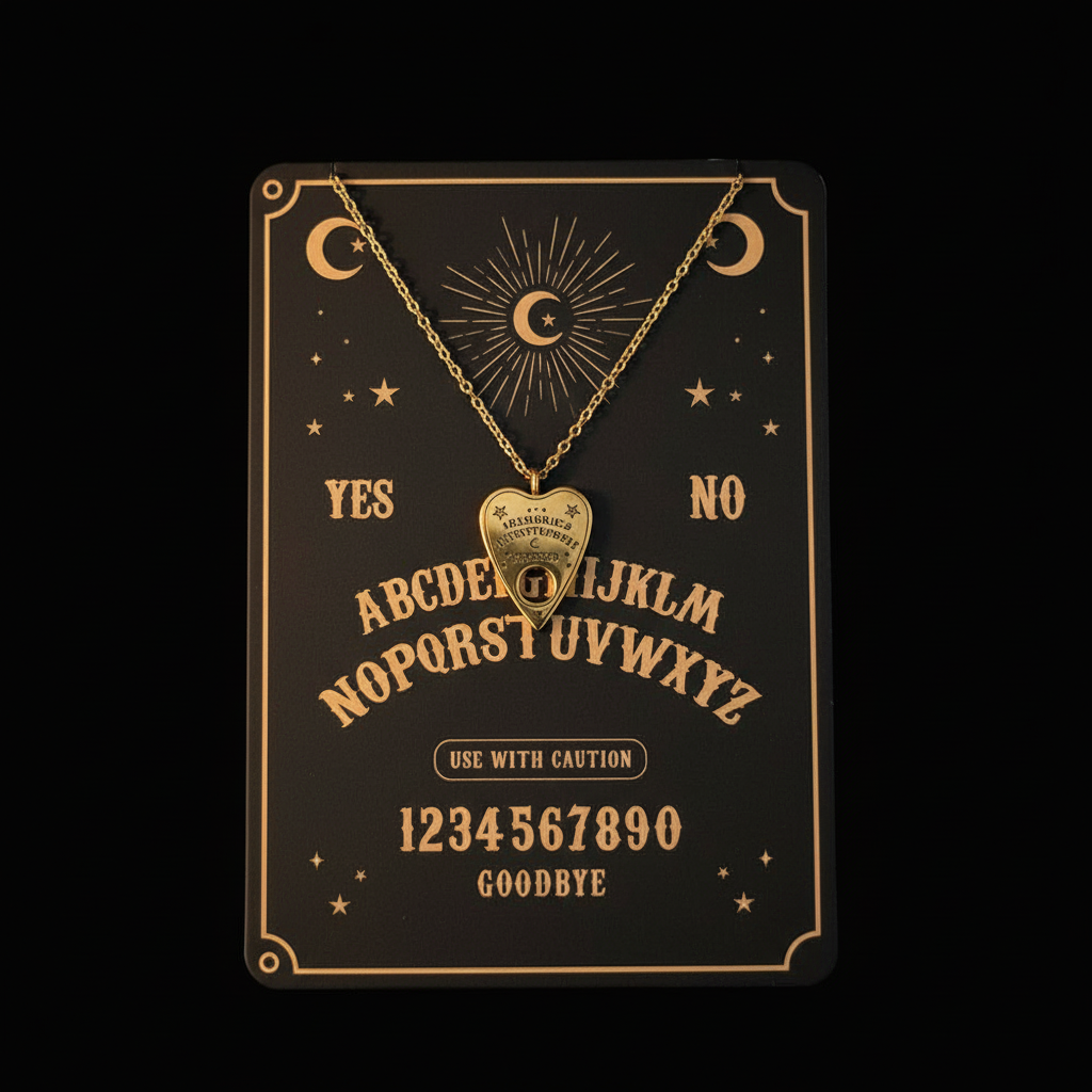 Premium Planchette Necklace Product Photography